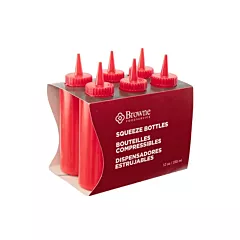 Browne Squeeze Bottle, Red, 12 oz 6PK - 57801205 016/5780120