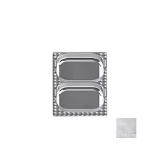 Tablecraft steam table pan template / adaptor plate w/ 2 rec