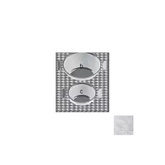 Tablecraft steam table pan template / adaptor plate w/ 2 rou