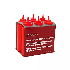 Browne wide mouth squeeze bottle, red, 32 oz 6/pk - 57803305