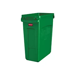 Rubbermaid Slim Jim 16 Gallon Rectangular Trash Can, Green(1955960)