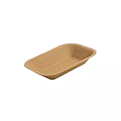 Eco-packaging paper pulp tray, medium, brown 500/cs - ep-#20