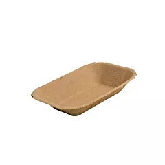 Eco-packaging paper pulp tray, large, brown 500/cs - ep-#300