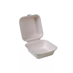 Eco-packaging compostable sugarcane clamshell container, whi