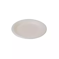 Eco-packaging compostable sugarcane plates, white, 9