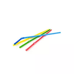Eco-Packaging Compostable Flex Straws, Assorted Colours, 8