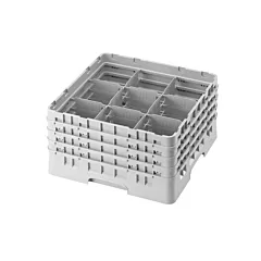 Cambro Camrack Glass Rack Martini, 9 Compartment, Gray - 9s8