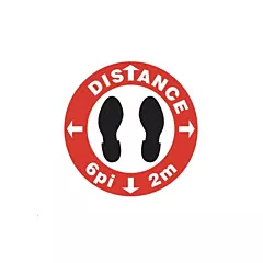 COVID-19 Social Distancing Floor Sticker / Marker, French, 1