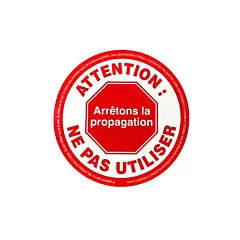 Help Prevent the Spread Adhesive Stickers / Table Markers, F