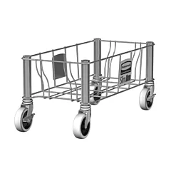 Rubbermaid Slim Jim Dolly, Stainless Steel