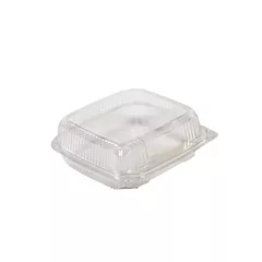 Eco-packaging hinged clamshell deli container, clear, 8