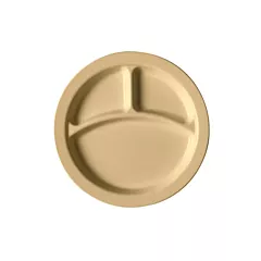 Cambro camwear narrow rim 3-section plate, beige, 9