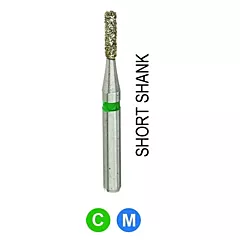 1Diamond Sterile Diamond Burs Flat End Cylinder Short Shank S835-010, 25/pkg (VM1D-S835-010X)