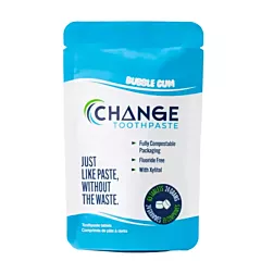Change Toothpaste Bubble gum with Fluoride Sample Pack Toothpaste 36 pouches/case