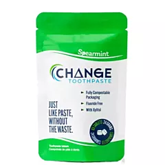 Change Toothpaste Spearmint with Fluoride Sample Pack Toothpaste 36 pouches/case
