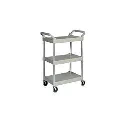 Rubbermaid 3-shelf utility cart, off-white, 200 lb - fg34248