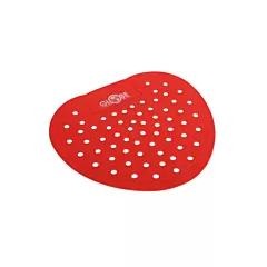 Globe Commercial Products Cherry Vinyl Urinal Screen, Red 10