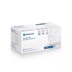 Medicom SafeMask SofSkin Clearfit White L3 Earloop Mask,  50/box