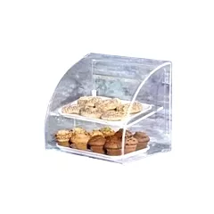 Vollrath acrylic countertop euro curve bakery case, clear -