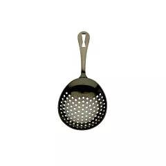 Mercer Barfly Julep Strainer w/ Hanging Hole, Black, 6-1/2