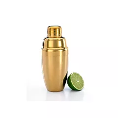 Mercer barfly 3-piece cocktail shaker, gold, 18 oz - m37038g