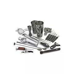 Mercer Barfly Deluxe Cocktail Shaker Set, Black, 18-piece Se