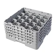Cambro Glass Rack with 20 Compartments & 4 Extenders - Grey(20S800-151)