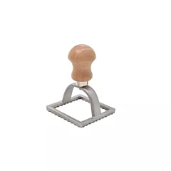 Sara Cucina 70 mm Square Ravioli Stamp with Beechwood Handle(2113)