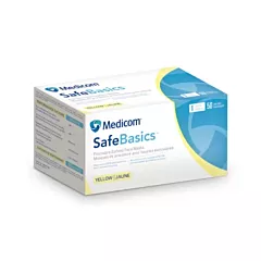 Medicom SafeBasics Earloop Mask, Level 1, Yellow 50/box 