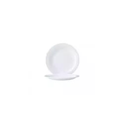 Arcoroc Restaurant Narrow Rim Lunch Plate, White, 6