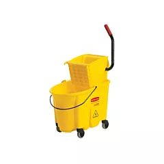 Rubbermaid wavebrake mop bucket and wringer, yellow, 35 qt -