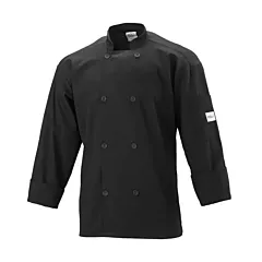 Mercer Culinary Long Sleeve Chef Jacket with Full Mesh Back, Black, Medium