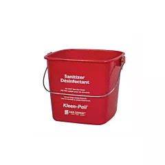 San Jamar Kleen-Pail Sanitizer Bucket, Red, 8 Qt - 702/KP256
