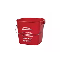 San Jamar Kleen-Pail Sanitizer Bucket, Red, 8 qt - KPP256RD