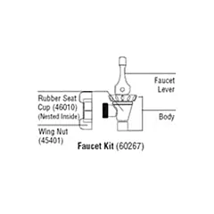 Cambro Ultra Container Faucet Kit - 60267 025/60267