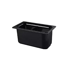 Carlisle coldmaster divided food pan, noir, 1/3 size, 6