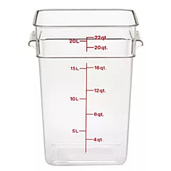 Cambro 22SFSCW135, 22 Qt Square Food Storage Container, Clear