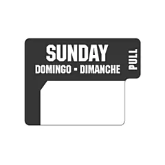 Ecolab duralabel day sticker, sunday - 90060096 240/90060096