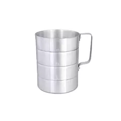 Browne aluminum dry measure, 1/2 qt, 4-1/4