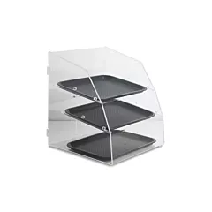 Vollrath curved front counter top display case w/ rear door,