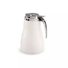 Vollrath dripcut syrup distributeur, 64 oz, white polyethylene jar
