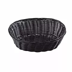 TableCraft Oval Bread Basket, Black, 10