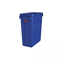 Rubbermaid Slim Jim Container Blue 16 gal 22L X 11W X 25H -
