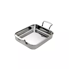 Browne thermalloy roast pan w/ natural finish, 3 qt 2.8 lite