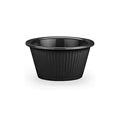 Carlisle Fluted Melamine Ramekin, Black, 2 oz - S29203 376/