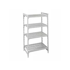 Cambro camshelving premium starter unit, 4-tier, speckled gr