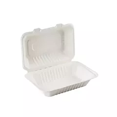 Eco Guardian Compostable Takeout Clamshell Container w/ Lid,