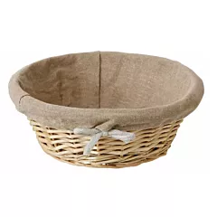 Matfer bourgeat linen lined table top bread basket, 8-3/4