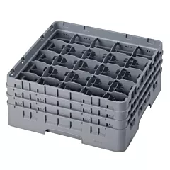 Cambro Glass Rack with 25 Compartments & 3 Extenders - Grey(25S638(151))