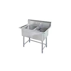 Tarrison stainless steel corner drain double pot sink no dra